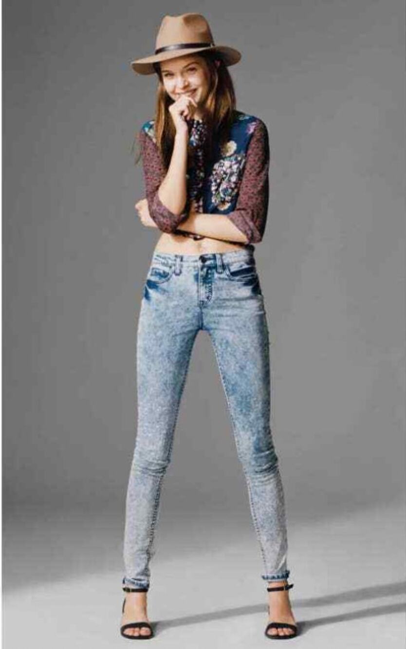 BDG Acid Wash Skinny Jeans High Rise Twig Ankle Indigo Acid Wash 26 29 26W 29L